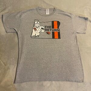 Oregon State Beavers Football The Return Graphic T Shirt Mens Large Gray Casual‎